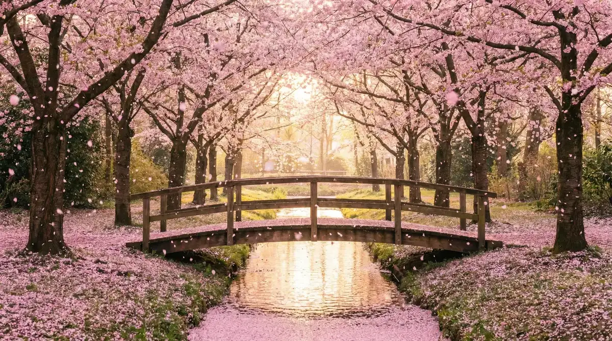 樱花桥畔 - 色欲迷墙百度影音 唯美风景
